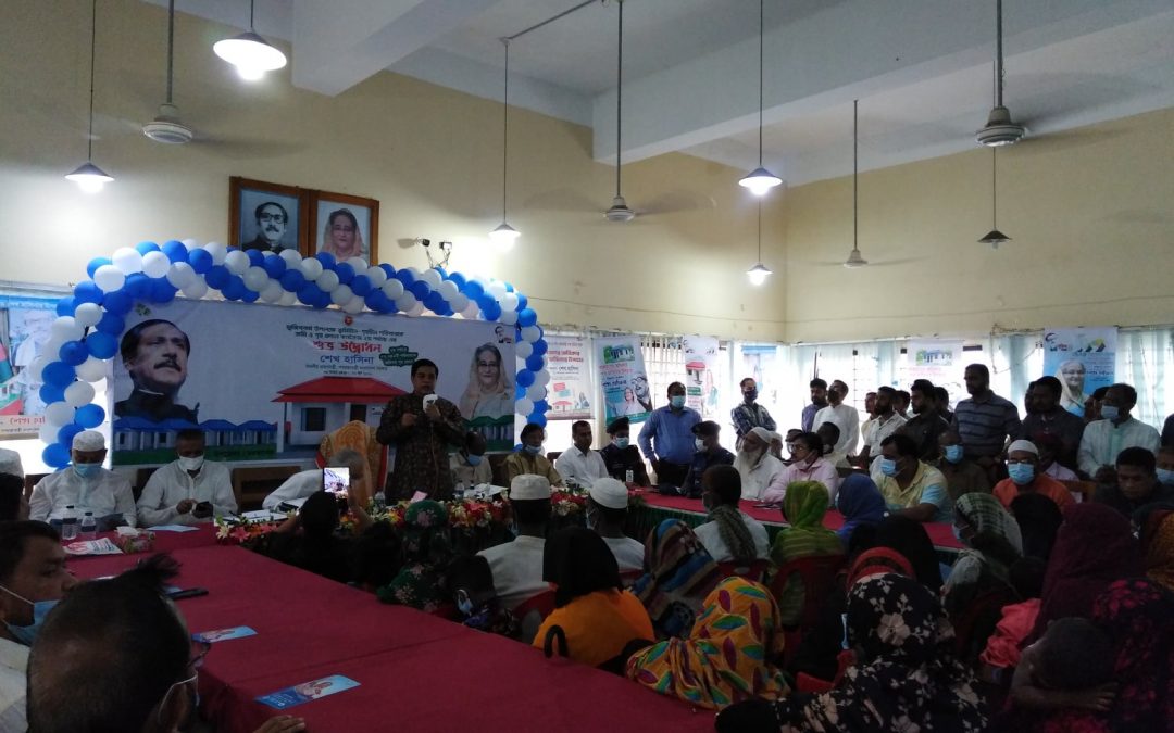 চরফ্যাসনে ভূমিহীনদের মাঝে প্রধানমন্ত্রীর উপহার ৬০ টি ঘর প্রদান