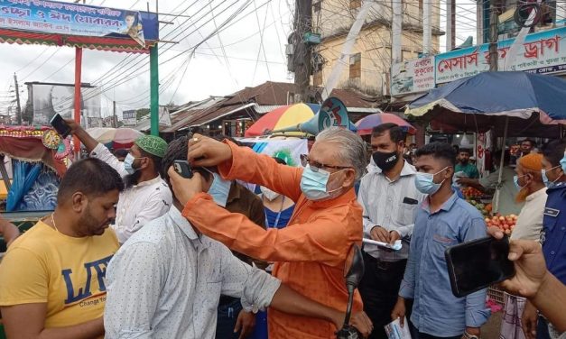 শিথিল লকডাউনে চরফ্যাসনে কঠোর স্বাস্থ্যবিধি সচেতনতায় প্রচার প্রচারণা