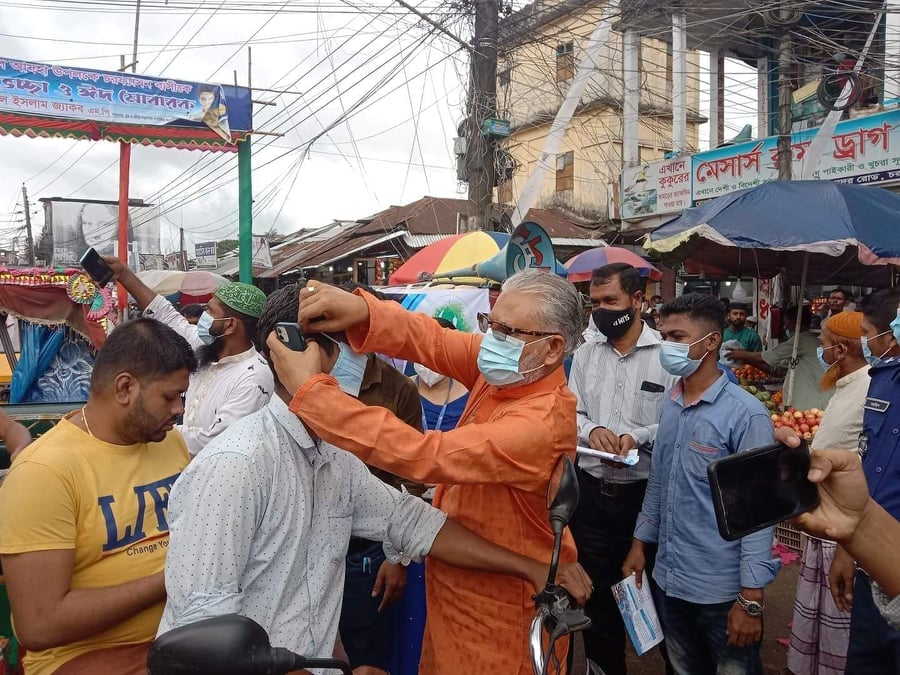 শিথিল লকডাউনে চরফ্যাসনে কঠোর স্বাস্থ্যবিধি সচেতনতায় প্রচার প্রচারণা