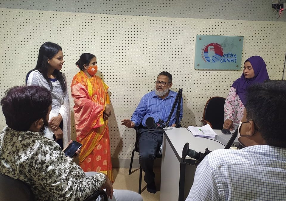 রেডিও মেঘনার পরিদর্শন করলেন বাংলাদেশ বেতারের কর্মকর্তাবৃন্দ