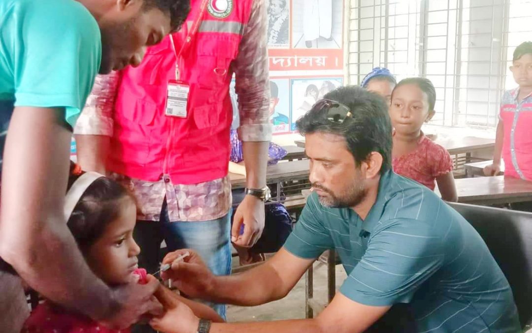 চরফ্যাসনে ৫-১১ বছর বয়সী শিশুদের করোনা টিকা শুরু, চলবে ১২ দিন