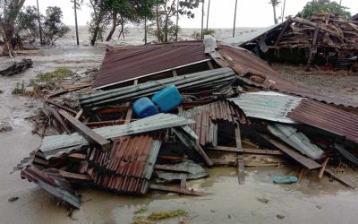 চরফ্যাশনে নিম্নাঞ্চলে অস্বাভাবিক পানি বৃদ্ধি, ব্লক  ডেবে ঝুঁকিতে বেড়িবাধ