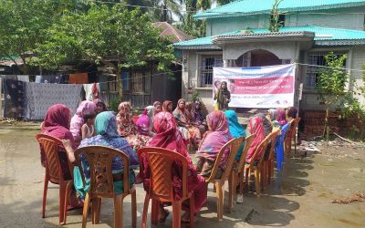 কিশোরী ও নারীদের নিয়ে নিরাপদ স্যানিটেশন বিষয়ক সচেতনতামূলক সভা