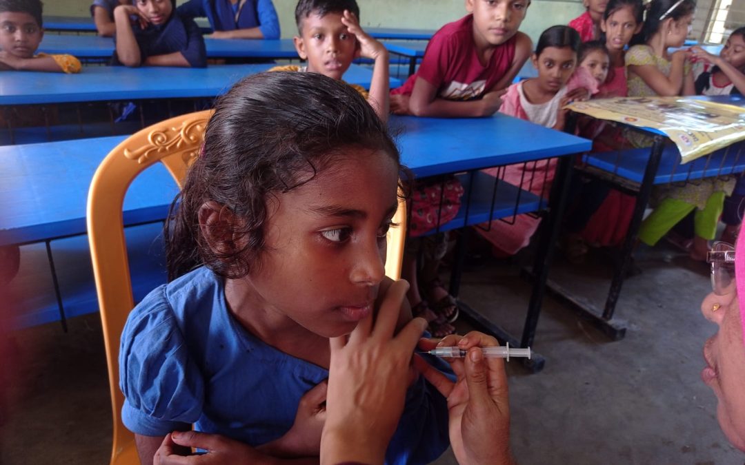 চরফ্যাশনে শুরু হয়েছে টাইফয়েড টিকাদান কার্যক্রম