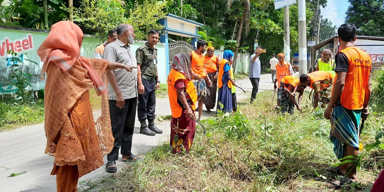 চরফ্যাশনে ডেঙ্গু প্রতিরোধে র‍্যালি ও পরিচ্ছন্নতা অভিযান